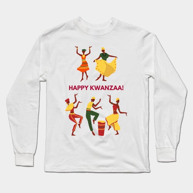 Happy Kwanzaa! Long Sleeve T-Shirt by She+ Geeks Out